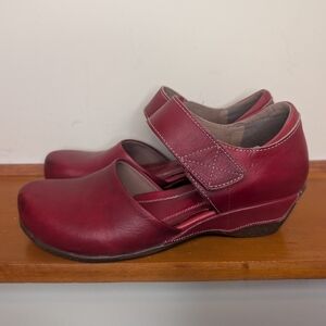 L'Artiste Spring Step Red Leather Mary Jane Comfort Shoes EU 39